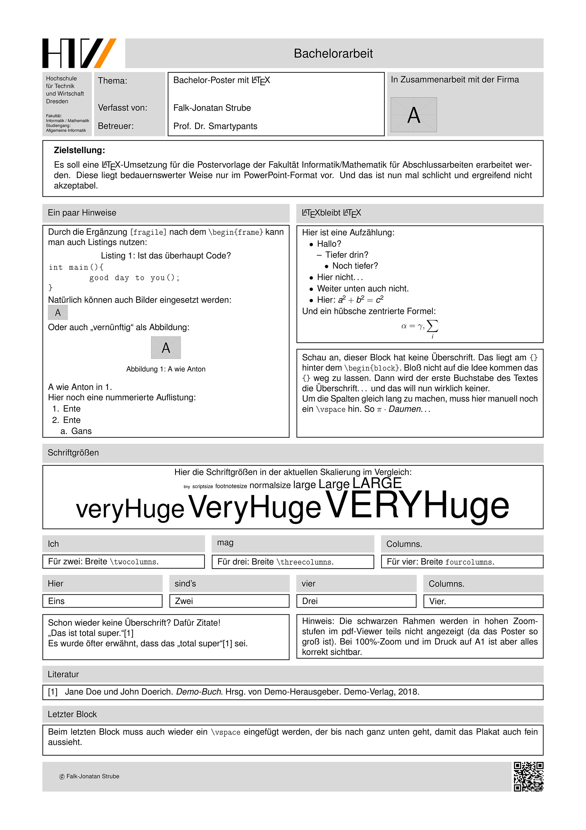 Template poster bachelor thesis